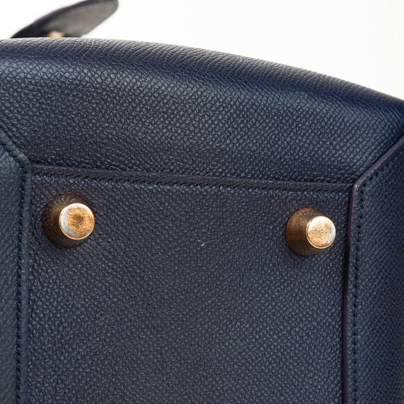 Celine Mini Belt Navy Grained Calfskin Bag - Picture 6 of 14